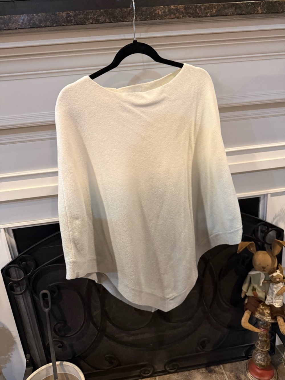 Barefoot Dreams Cream Lightweight Boatneck Tunic Poncho/cape